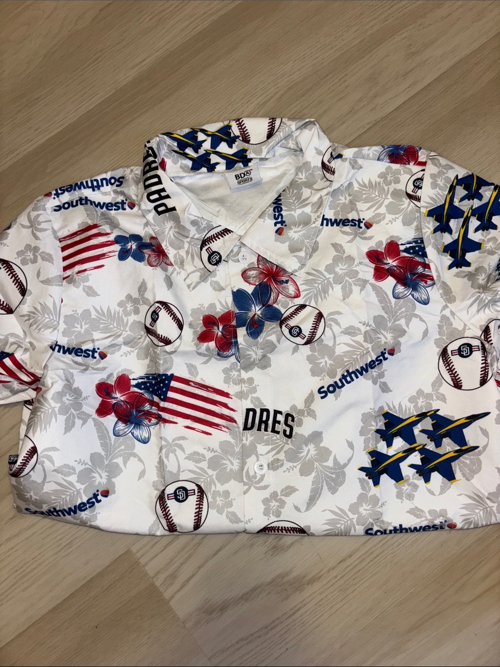 Padres Hawaiian button down
